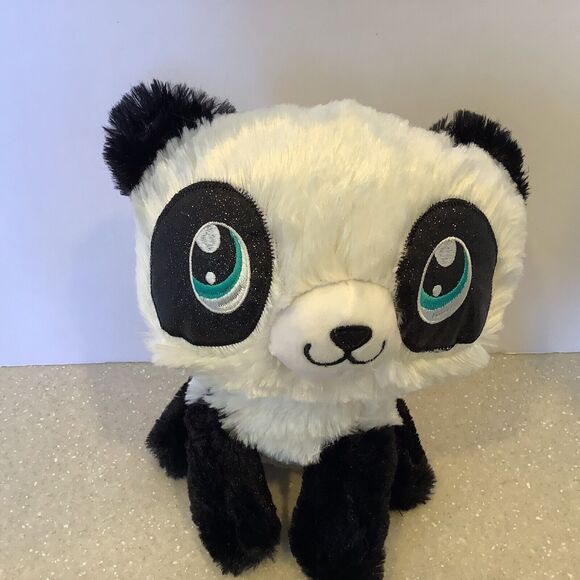 Dan Dee Plush Panda Bear With Embroidered Green Eyes Stuffed Animal Soft Toy - Picture 2 of 8